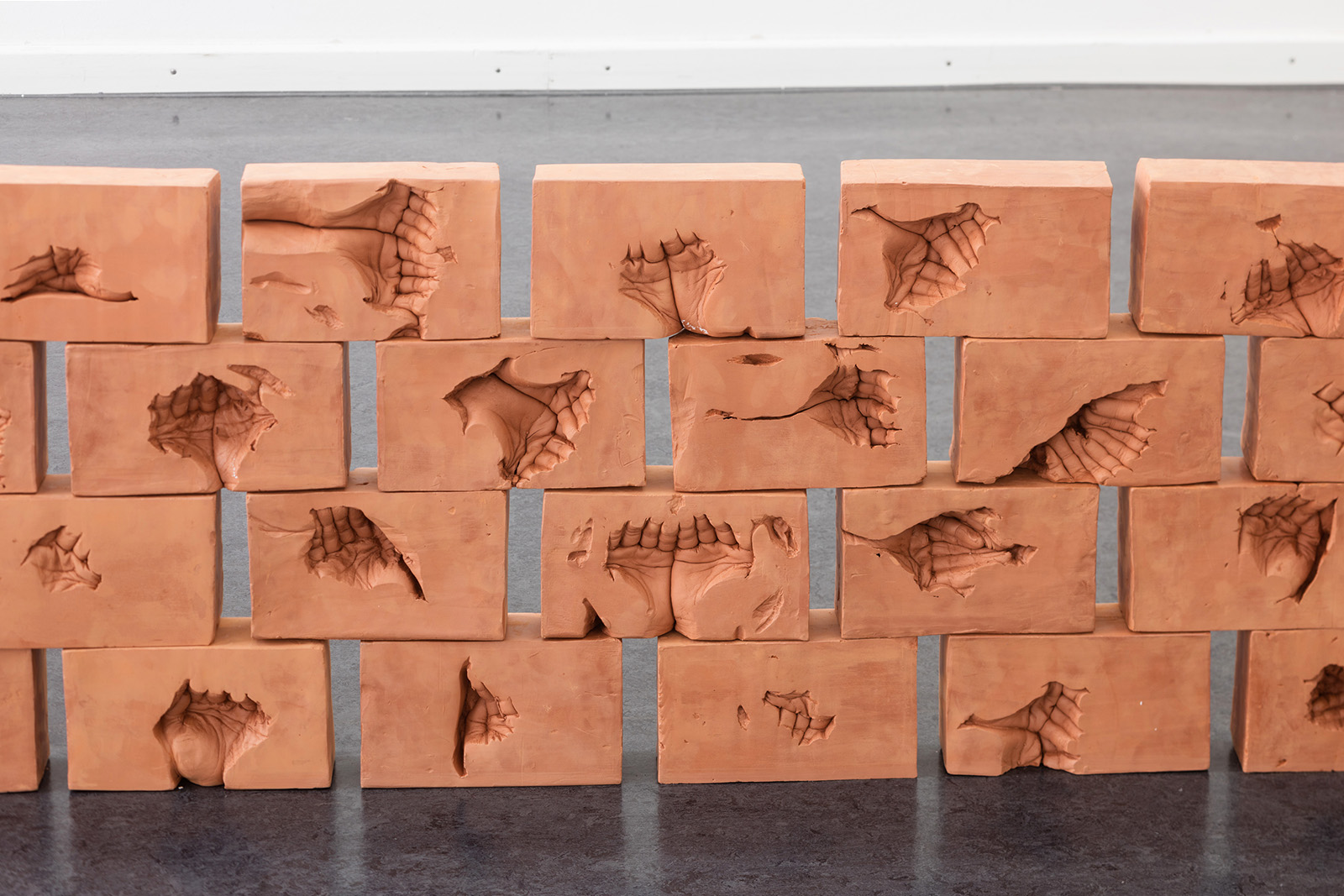 Documentation of the work 'By Hand' by Dan Stockholm